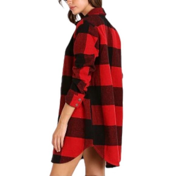 BB Dakota Olive Buffalo Plaid Wool Blend Jacket - Picture 10 of 13